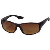 Solbrille med l�sefelt Klassisk, let sporty look, brune